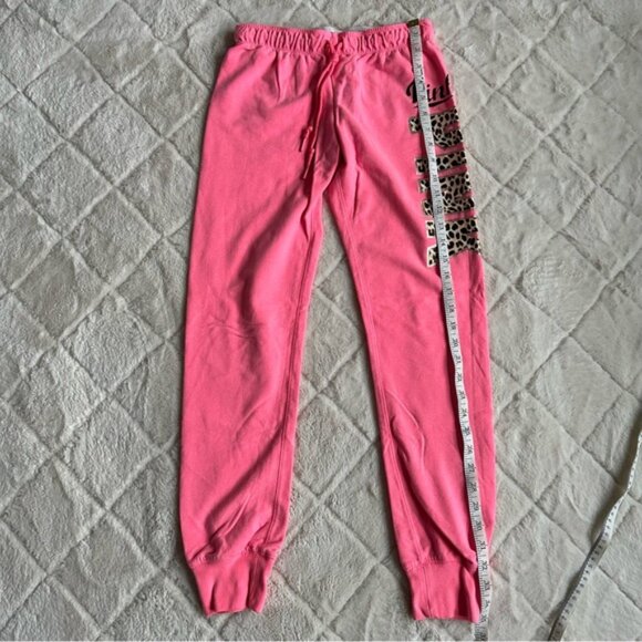 Victoria's Secret PINK | Hot Pink & Cheetah Print Joggers | Size Extra Small - Picture 10 of 12
